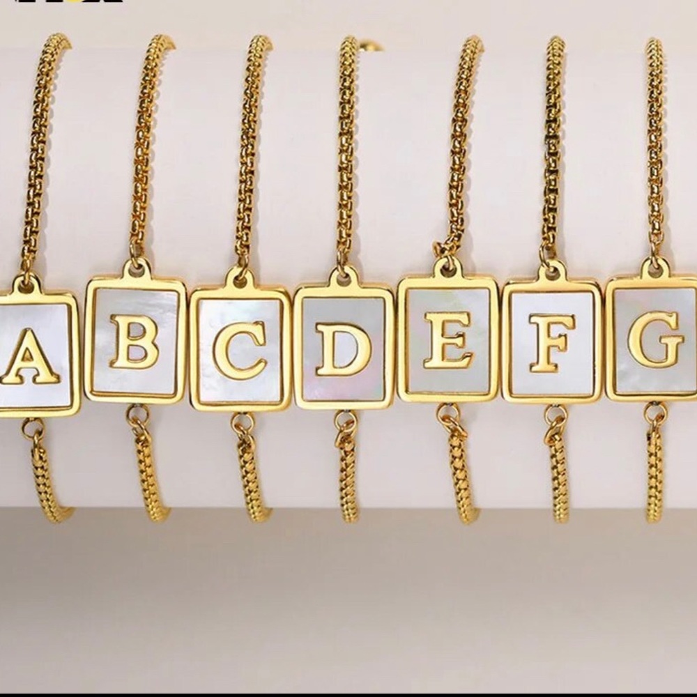 Bracelet, initial A-Z ask for your A To Z is it stainless steel